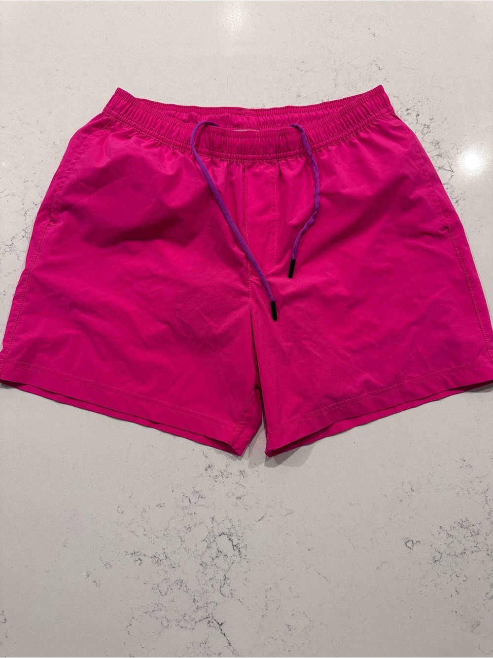 chubbies Bright Hot Pink Athletic Lined Hybrid Shorts 5.5”